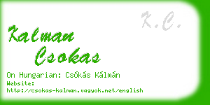 kalman csokas business card